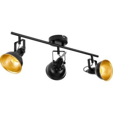 Eglo 75513 - Точечный светильник THORNTON 3xE14/28W/230V черный/золотой