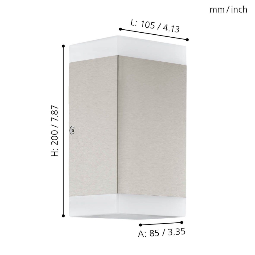 Eglo - LED Зовнішній настінний світильник 2xGU10/4,6W/230V IP44