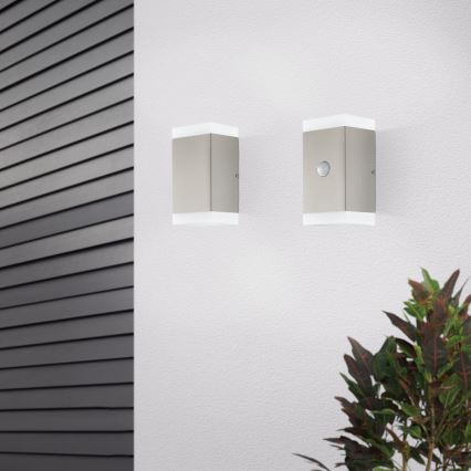 Eglo - Уличный светодиодный настенный светильник с датчиком 2xGU10/4,6W/230V IP44