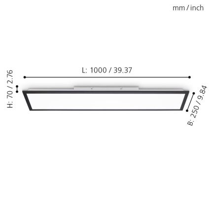 Eglo - Светодиодная панель с регулированием яркости LED/25W/230V 2700-5000K + дистанционное управление
