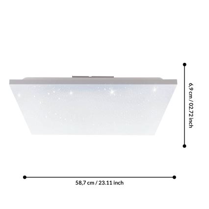 Eglo 75618 - Светодиодная припотолочная панель CALEMAR-S LED/32W/230V 4000K 60x60 см