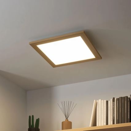 Eglo 75643 - Світлодіодний стельовий світильник CALEMAR LED/19W/230V 4000K 43,7x43,7 см дуб