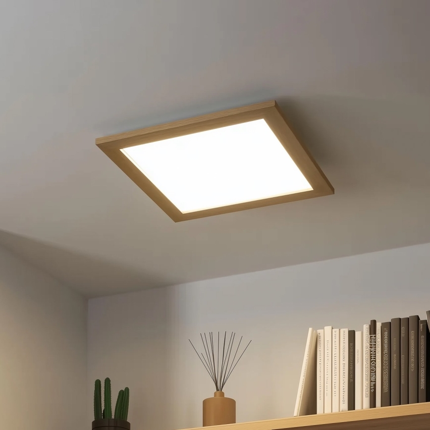 Eglo 75643 - Світлодіодний стельовий світильник CALEMAR LED/19W/230V 4000K 43,7x43,7 см дуб