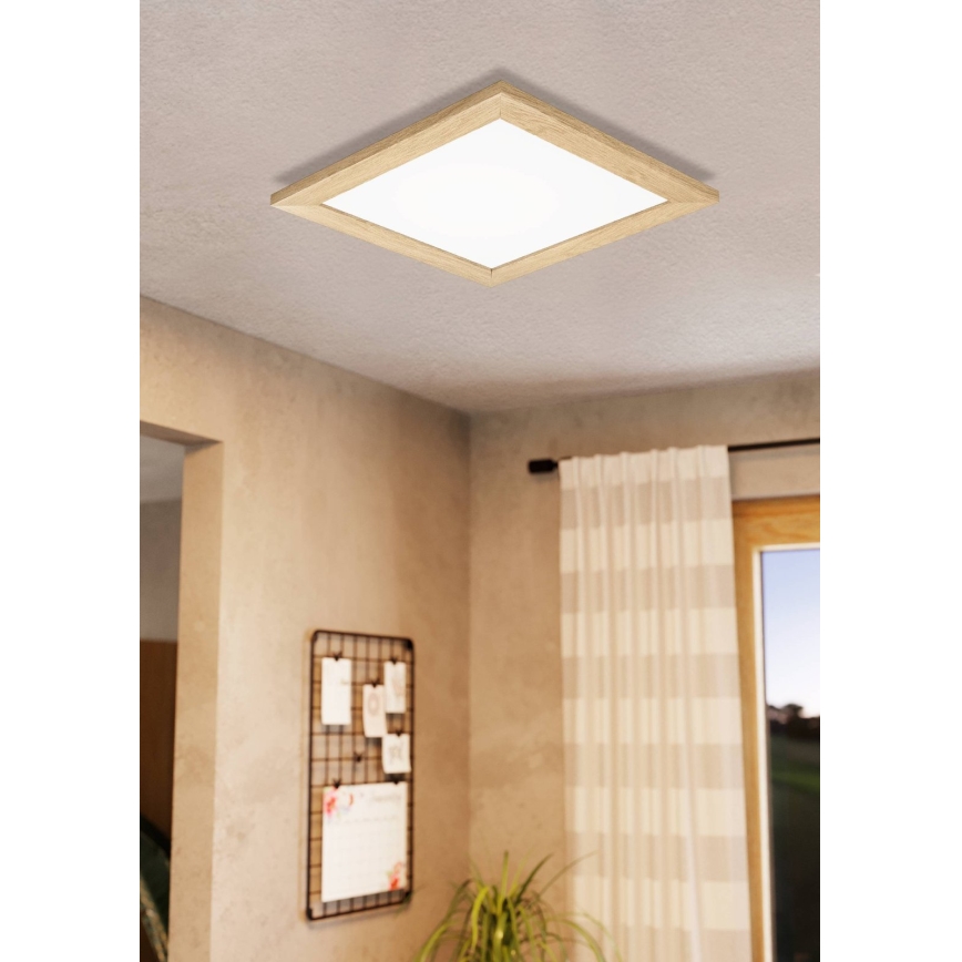 Eglo 75643 - Стельовий LED світильник CALEMAR LED/19W/230V 4000K 43,7x 43,7 см коричневий