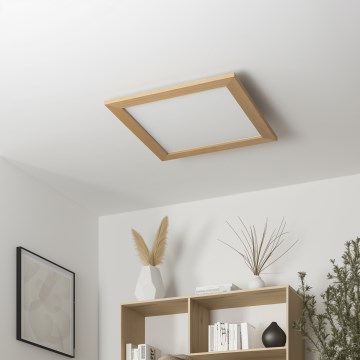 Eglo 75643 - Світлодіодний стельовий світильник CALEMAR LED/19W/230V 4000K 43,7x43,7 см дуб