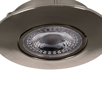 Eglo 75765 - НАБІР 3x Світлодіодний вбудований світильник ZUJAR LED/3,4W/230V матовий хром