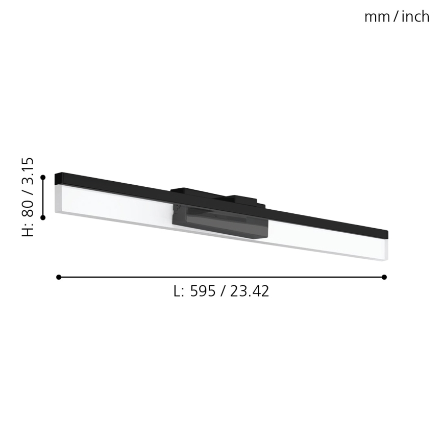 Eglo 780432 - LED Підсвітка для дзеркала для ванної YANGUAS LED/11W/230V 3000K 59,5 см IP44