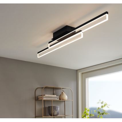 Eglo 780433 - LED потолочный светильник для ванной YANGUAS 2xLED/11W/230V 3000K IP44 черный