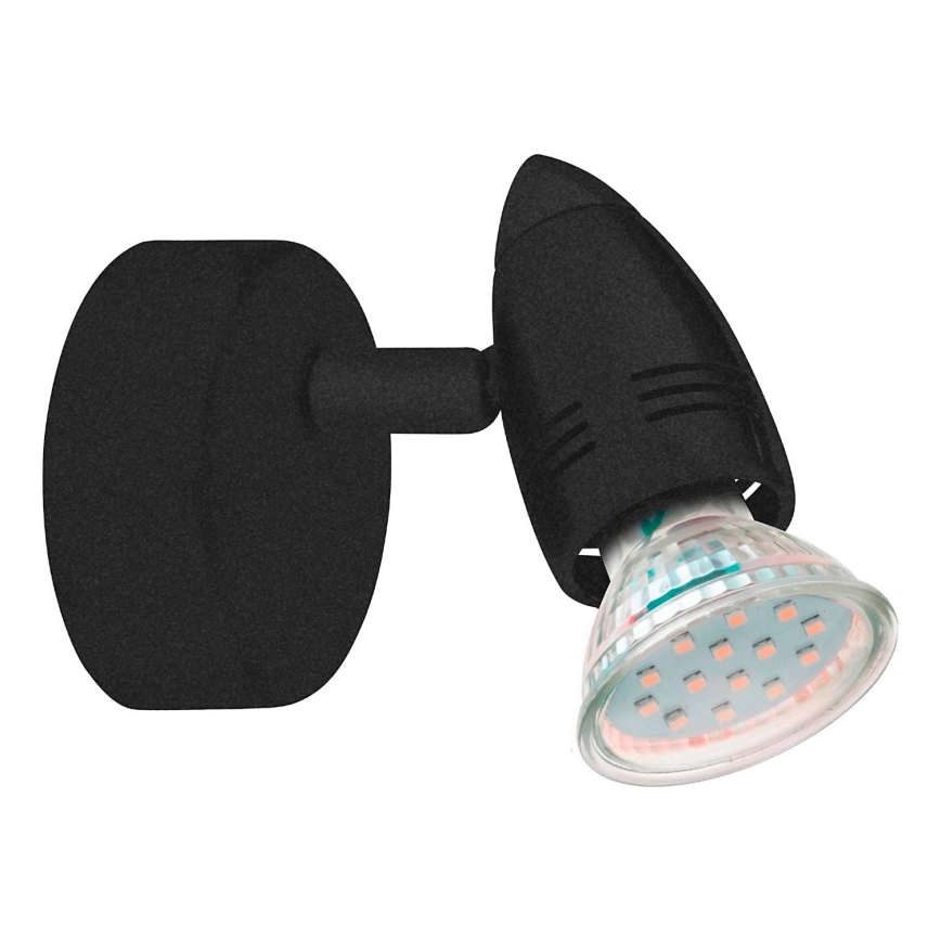 Eglo 780443 - Настінний точковий LED світильник SABADELL 1xGU10/2,8W/230V 3000K чорний
