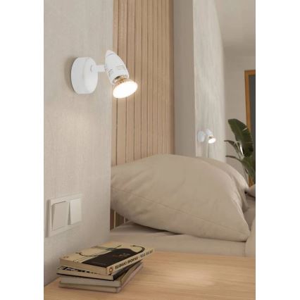 Eglo 780447 - Настінний точковий LED світильник SABADELL 1xGU10/2,8W/230V 3000K білий