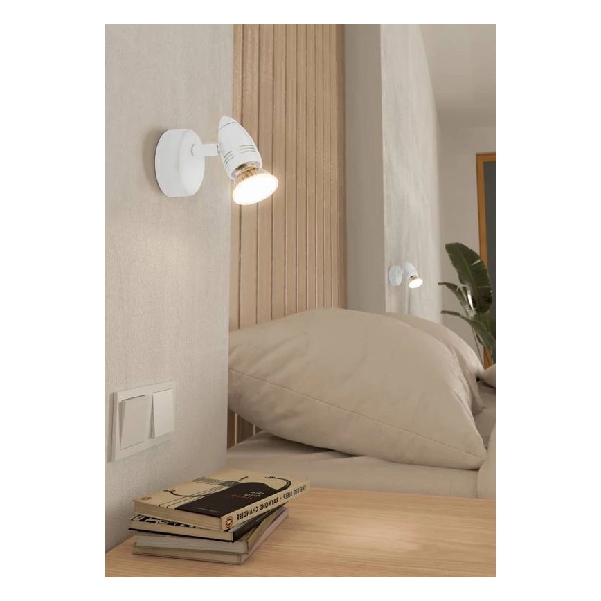 Eglo 780447 - Светодиодный настенный точечный светильник SABADELL 1xGU10/2,8W/230V 3000K белый