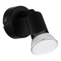 Eglo 780457 - Светодиодный настенный точечный светильник ESCALERA 1xGU10/2,8W/230V 3000K черный