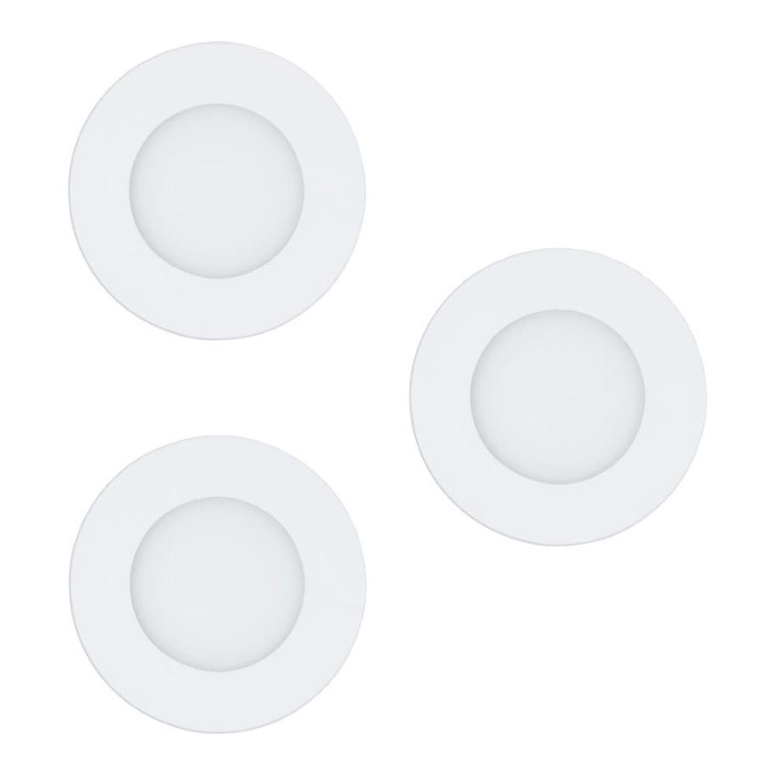 Eglo 78195 - НАБОР из 3 встраиваемых потолочных светильников FUEVA LED/2,7 Вт/230 В, Ø 8,5 см