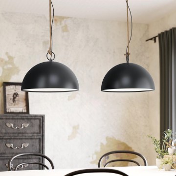 Eglo 78444 - Подвесная люстра HODSOLL 2xE27/40W/230V черный/коричневый
