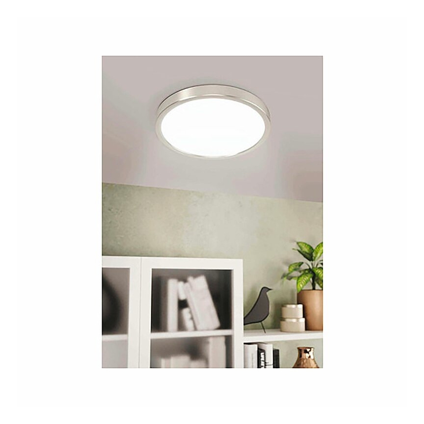Eglo 78674 - LED стельовий світильник FUEVA LED/20,5 Вт/230 В діам. 28,5 см матовий хром