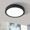Eglo 78676 - LED стельовий світильник FUEVA LED/17W/230V Ø 21 см чорний