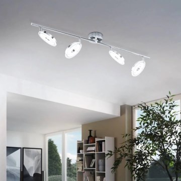 Eglo 78684 - LED точковий світильник DORNES 4xLED/4,5W/230V блискучий хром