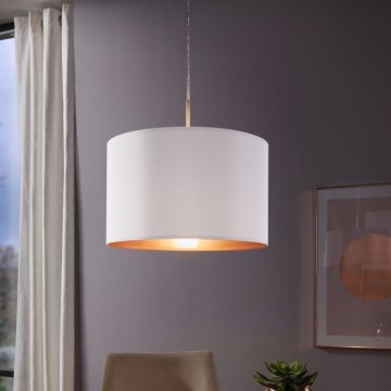 Eglo 78695 - Підвісна люстра PASTERI 1xE27/60W/230V білий