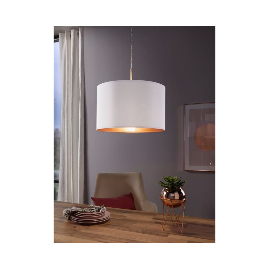 Eglo 78695 - Подвесная люстра PASTERI 1xE27/60W/230V белый