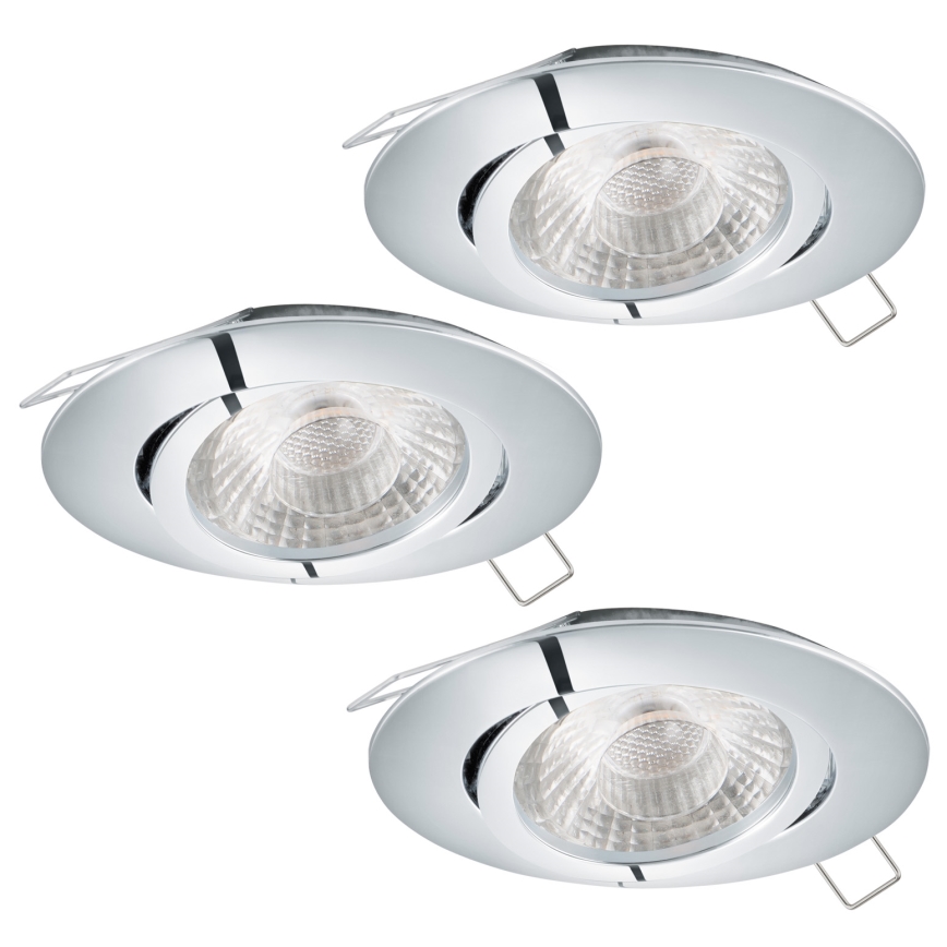 Eglo 78708 - НАБОР 3x Светодиодный встроенный светильник TEDO 1xGU10/5W/230V