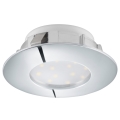 Eglo 78742 - Светодиодный подвесной потолочный светильник PINEDA 1xLED/12W/230V блестящий хром