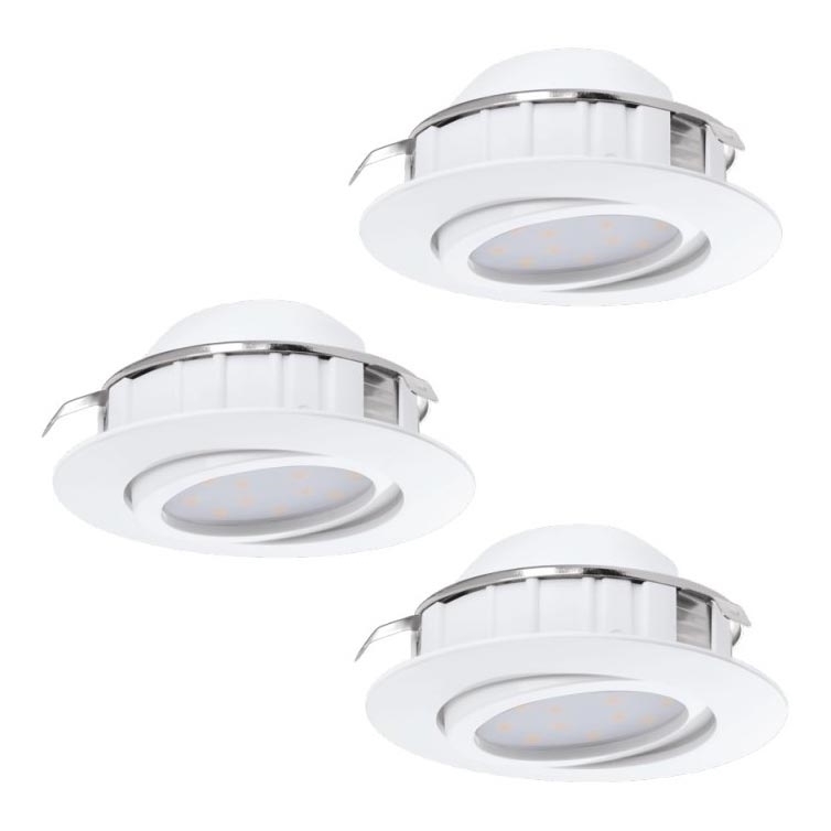 Eglo 78755 - НАБОР 3x Светодиодный встроенный светильник PINEDA 1xLED/6W/230V 3000K белый