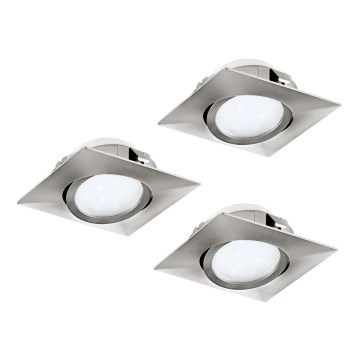 Eglo 78758 - НАБІР 3x Світлодіодний вбудований світильник PINEDA LED/6W/230V