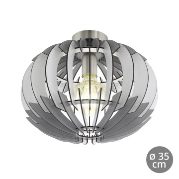 Eglo 79137 - Стельовий світильник OLMERO 1xE27/60W/230V сірий і білий