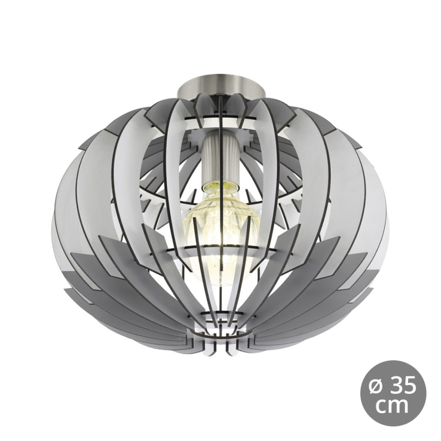 Eglo 79137 - Стельовий світильник OLMERO 1xE27/60W/230V сірий і білий