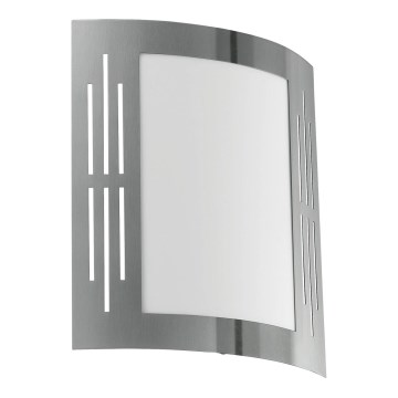 Eglo 79282 - Вуличний настінний світильник CITY 1xE27/60W/230V глянцевий хром IP44