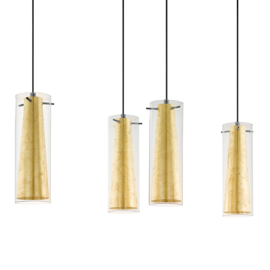 Eglo 79344 - Подвесная люстра PINTO GOLD 4xE27/40W/230V золотистый