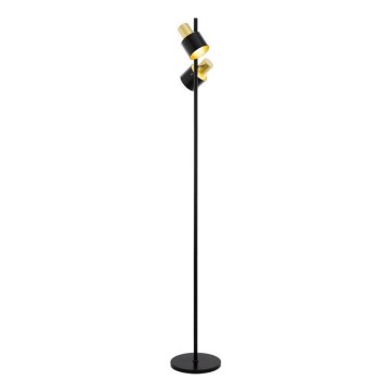 Eglo 79376 - Торшер FIUMARA 2xE27/60W/230V черный/золотистый