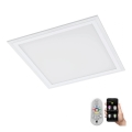 Eglo 79464 - Светодиодный потолочный светильник с регулированием яркости POZZALLO LED/16W/230V 2700-6500K 30x30 см белый + дистанционное управление