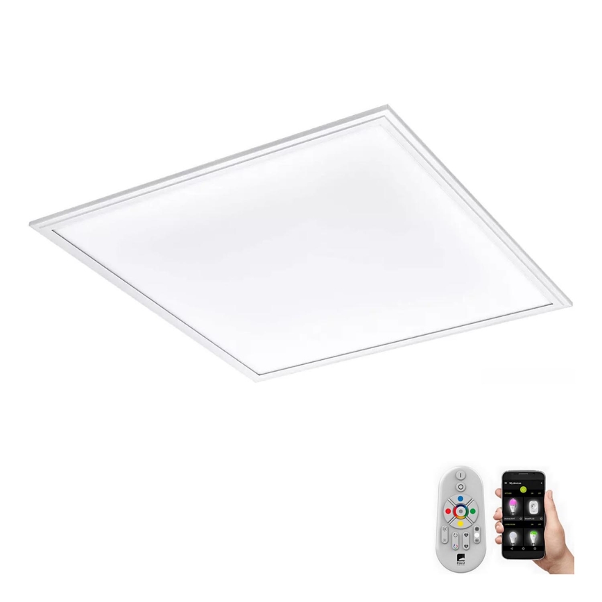 Eglo 79467 - Светодиодный потолочный светильник с регулированием яркости POZZALLO LED/21W/230V 2700-6500K 45x45 см белый + дистанционное управление