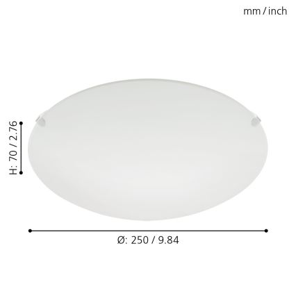 Eglo - Припотолочный светильник 1xE27/25W/230V