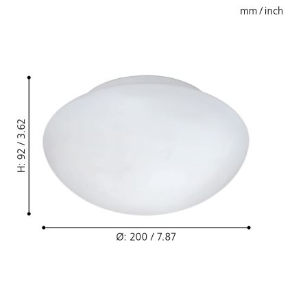 Eglo - Потолочный светильник 1xE27/60W/230V