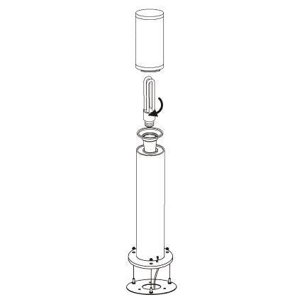 EGLO - Уличная лампа 1xE27/15W/230V IP65