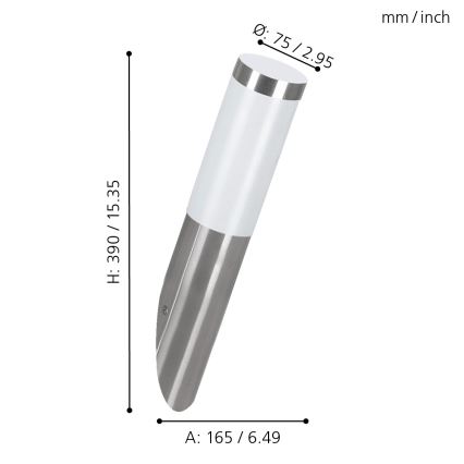 EGLO - Зовнішній настінний світильник 1xE27/15W/230V IP44