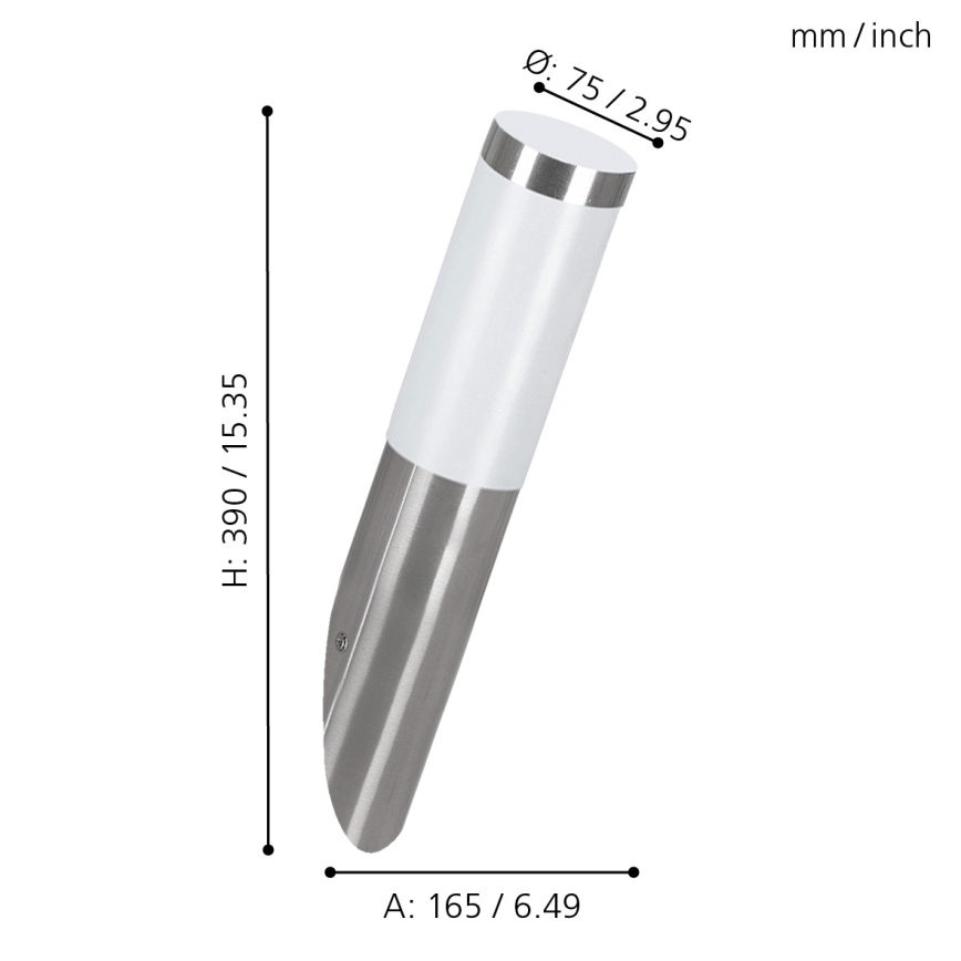 EGLO - Зовнішній настінний світильник 1xE27/15W/230V IP44
