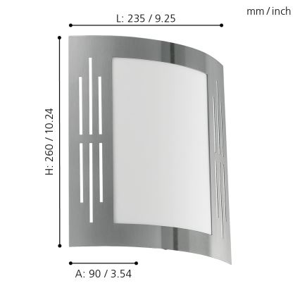 Eglo - Наружный настенный светильник 1xE27/15W/230V IP44