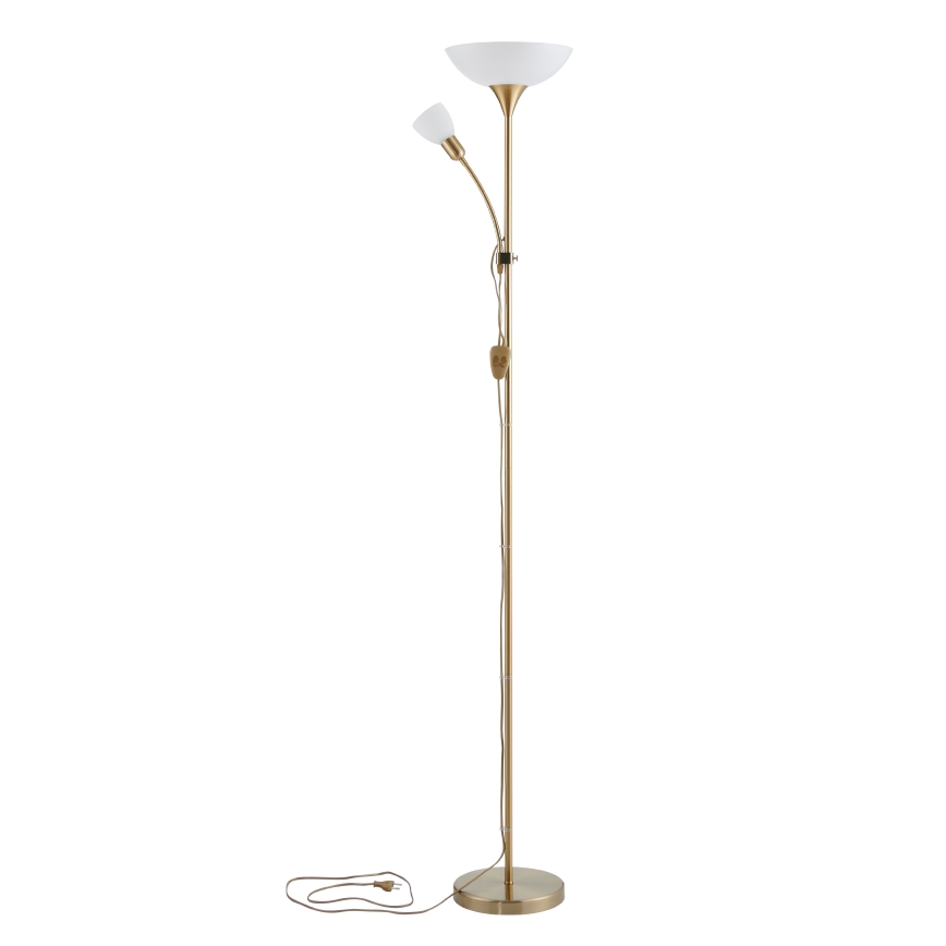 EGLO - Торшер 1xE27/60W + 1xE14/25W золотистий