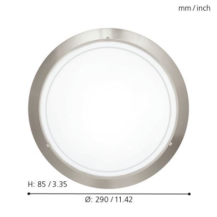 Eglo - Потолочный светильник 1xE27/60W