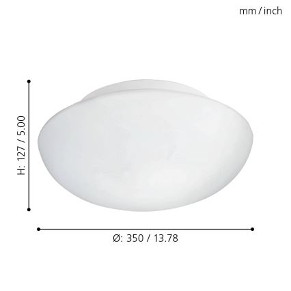 Eglo - Потолочный светильник 2xE27/60W/230V