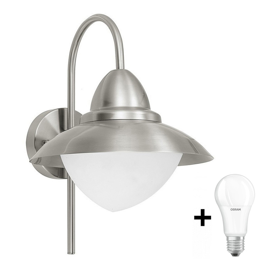 Eglo - Уличный светодиодный настенный светильник 1xE27/8,5W - Светодиодная лампочка бесплатно IP44