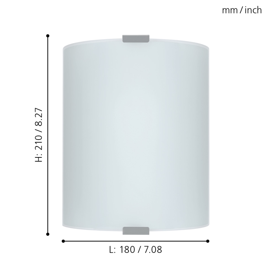 Eglo - Потолочный настенный светильник 1xE27/60W белый