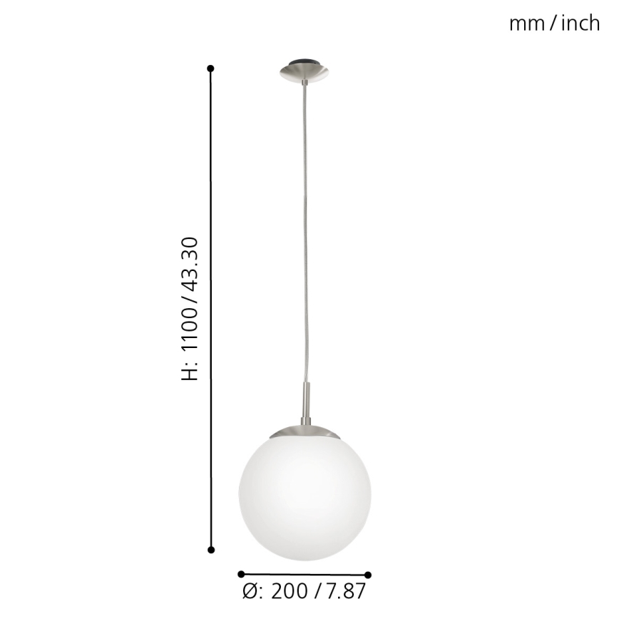 EGLO - Подвесная люстра 1xE27/60W/230V диаметр 20 cm