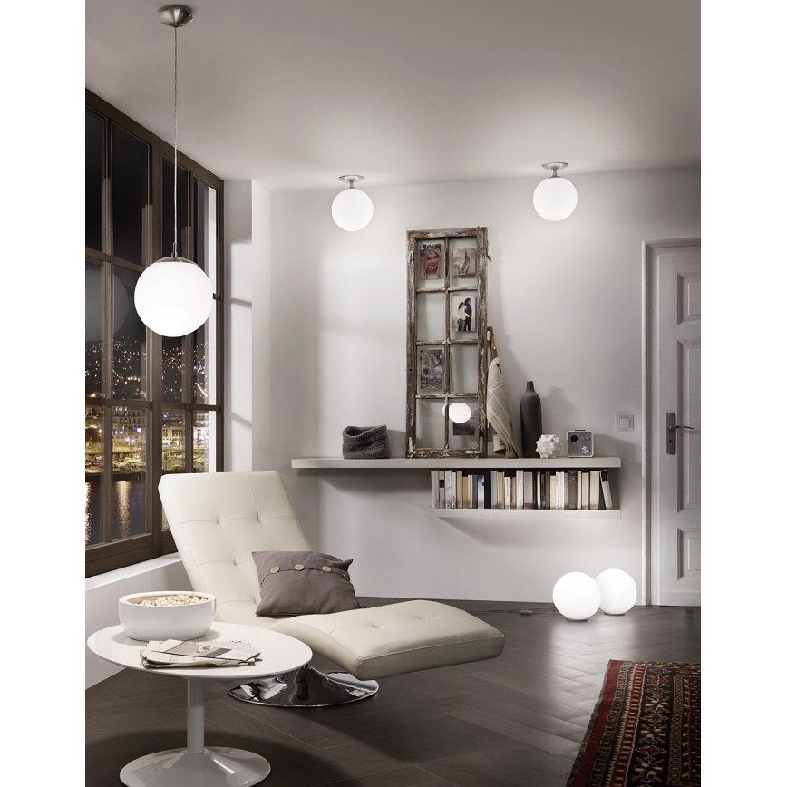 EGLO - Підвісна люстра 1xE27/60W/230V діаметр 25 см білий