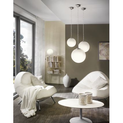 EGLO - Подвесная люстра 1xE27/60W/230V диаметр 25 cm белая
