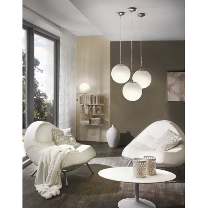 EGLO - Подвесная люстра 1xE27/60W/230V диаметр 30 cm белая