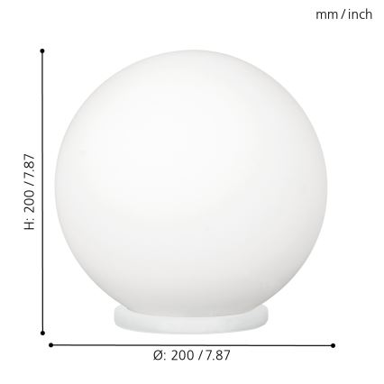EGLO - Настольная лампа 1xE27/60W/230V диаметр 20 см